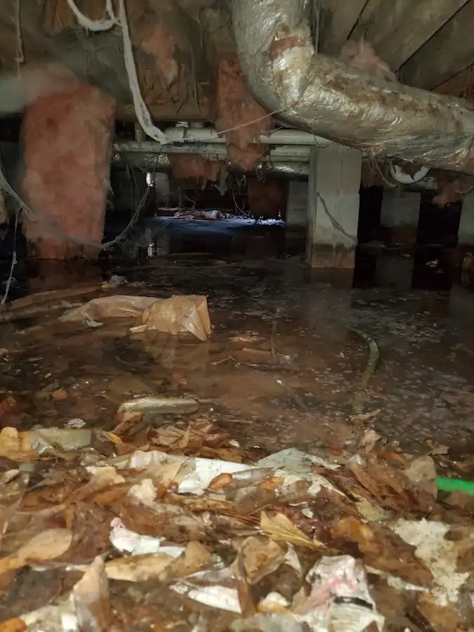 Crawl space flood assessment for Commercial Water Damage Restoration in Conyers